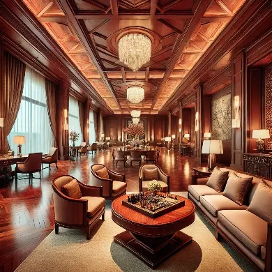 Elegansi Kayu Mahoni di Hotel Mulia Senayan